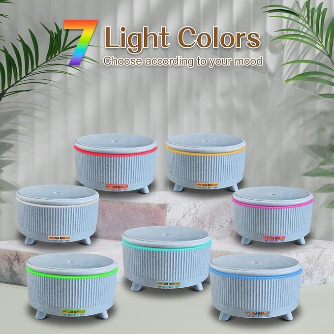 Essential Oil Diffusers for Home 500ml,Aromatherapy Diffusers for Essential Oils Large Room with 7 Colors Lights & 3 Mist Mode Waterless Auto Off,Cool Mist Humidifiers for Decor，Bule