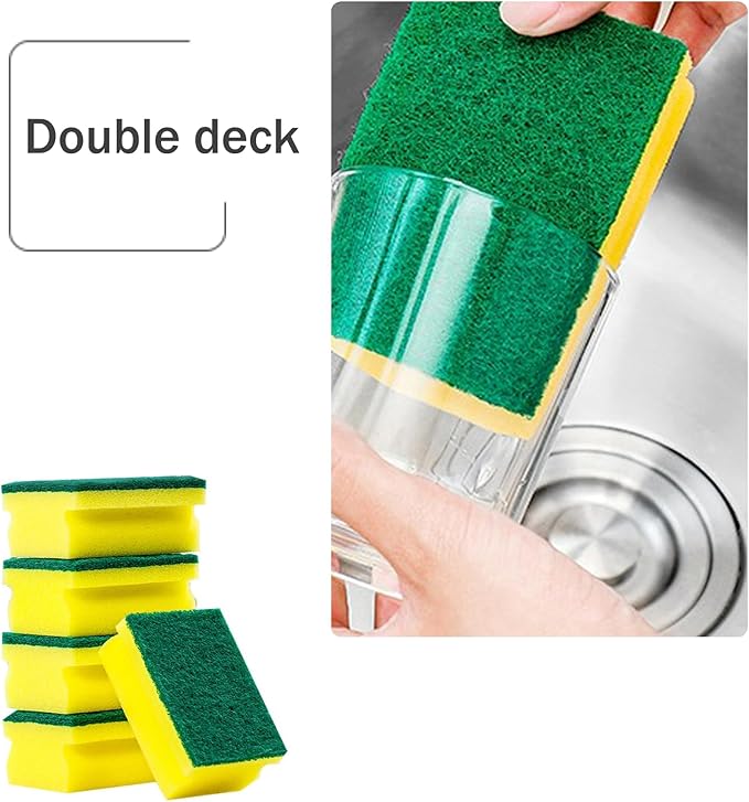 NESTLY Kitchen Sponges, Heavy Duty Dish Sponges for Cleaning Kitchen, Dishes, Bathroom, 6-Pack Cleaning Sponge