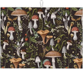 Cute Mushroom Dish Drying Mat For Kitchen Counter 18 X 24 In, Microfiber Absorbent Dish Drainer Mat With Hanging Loop Reversible Dish Drainer Mats Countertops Protector Pad (Vintage Dark Forest )