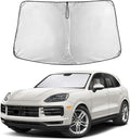 EcoNour Windshield Sun Shade Compatible for Porsche Cayenne 2019–2025 | Luxury SUV Front Window Sunshade | Foldable Sun Visor Protector | UV & Heat Blocking Protection