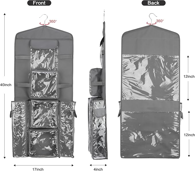 Wrapping Paper Storage, Gift Wrap Organizer Holder Double-Sided Hanging Gift Bag Storage Organizer