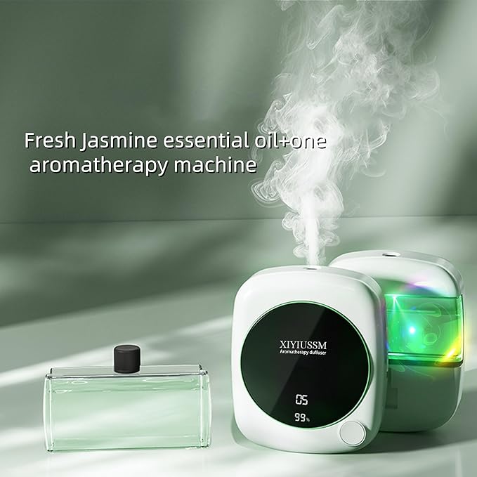 Waterless Essential Oil Diffuser for Home Office Travel Ultrasonic Aromatherapy Small Cordless Diffuser with 7 Mist Modes for Bedroom Bathroom Hotel Car Portable Air Freshener & Scent Machine