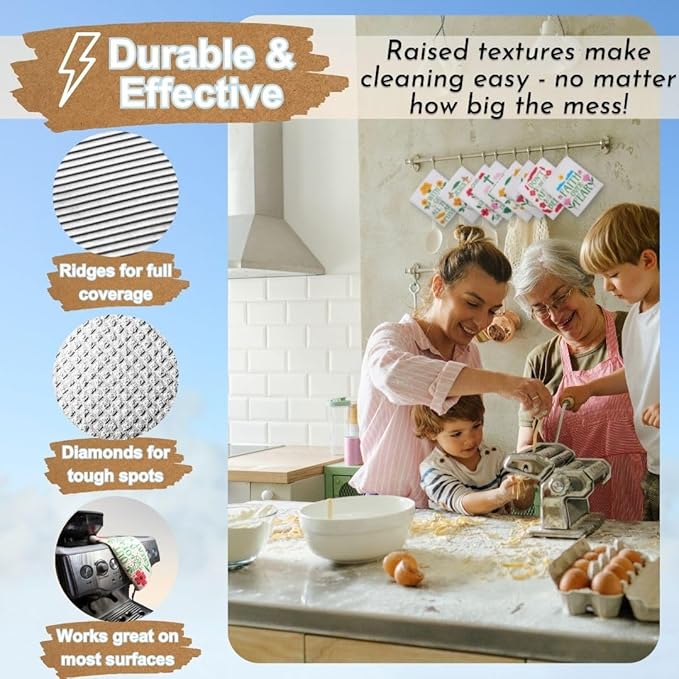 Sunshine State Goods Swedish Dishcloths for Kitchen - Ecofriendly Reusable Paper Towels, Biodegradable Dish Cloths - Cellulose Sponge Dish Cloths for Washing Dishes - 8 Pack (Christian Messages)