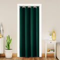 ChrisDowa Blackout Door Curtains for Doorway Privacy, Grommet Closet Curtain for Bedroom Closet Door, Thermal Insulated Doorway Cover Room Divider Drapes (1 Panel, Forest Green, 42 x 80 Inch)