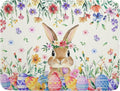 Giwawa Easter Rabbit Dish Drying Mat Spring Flower Dish Drainer Rack Mats 18x24 inch Absorbent Microfiber Fast Dry Pad Kitchen Counter Accessories