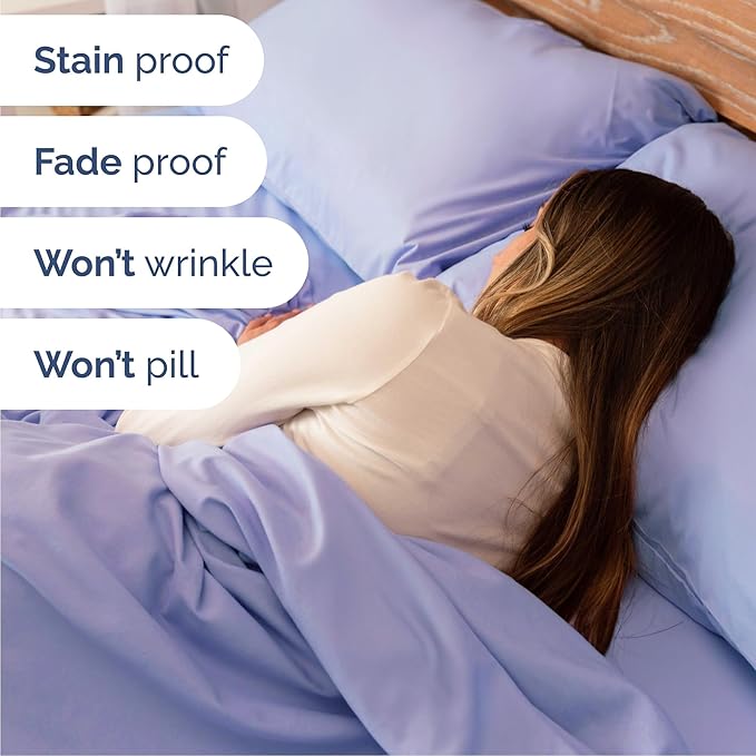 Twin XL 4 Piece Sheet Set - Comfy Breathable & Cooling - Ultra-Soft Hotel Luxury Bedding Set w/ 8-16 Inch Deep Pockets - 1 Flat & 1 Fitted Sheet & 2 Pillowcases - Wrinkle Free & Easy Care - Lavender