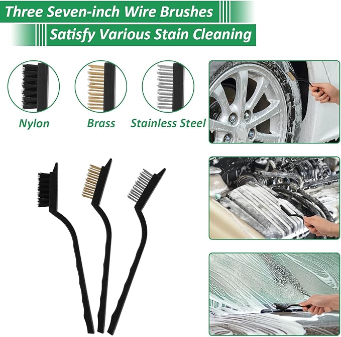 Goeveo 18PCS Car Detailing Brush Set, Car Interior Detailing Kit for Cleaning Interior, Exterior, Wheels, Dashboard, Upholstery Care, Professional Car Care Kit for Car Owners and Enthusiasts