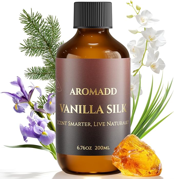 Vanilla Silk Diffuser Oil Inspired by Luxury Hotel Scent 6.76 Fl Oz (200ml), Aroma Diffuser & Hotel Fragrance Diffuser Oil, Essential Oil Diffuser for Aromatherapy, Long-Lasting
