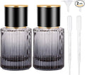 Gsteng 30ml Glass Perfume Atomizer Bottles, 2pcs Empty Perfume Bottle, Black Perfume Spray Bottle, Portable Cologne Atomizer, Travel Perfume Atomizer Refillable