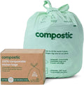 Compostic Home Compostable Trash Bags, 13 Gallon Tall Kitchen Rubbish Bags, Extra Strong & Quickly Breaks Down, 50 Count