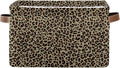 ALAZA Cheetah Leopard Print Animal Skin Foldable Storage Box Storage Basket Organizer Bins with Handles for Shelf Closet Living Room Bedroom Home Office 1 Pack