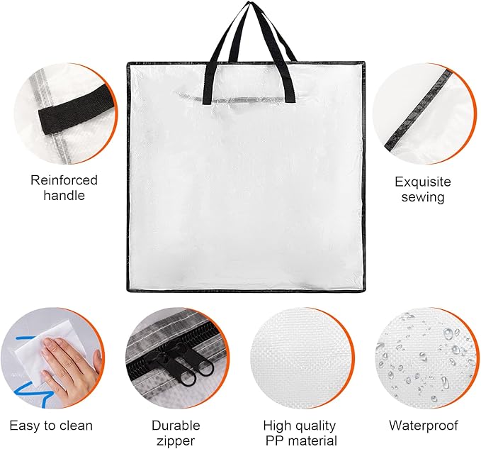 3 PCS Wreath Storage Container - 25 inch Christmas Wreath Storage Bag for Holiday Decorations, Container for Home Storage Durable Polyester with Handles