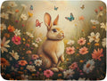 Giwawa Easter Bunny Dish Drying Mat Flower Butterfly Kitchen Drainer Mat 18x24 inch Absorbent Reversible Dish Rack Pad for Counter Tabletop Decor
