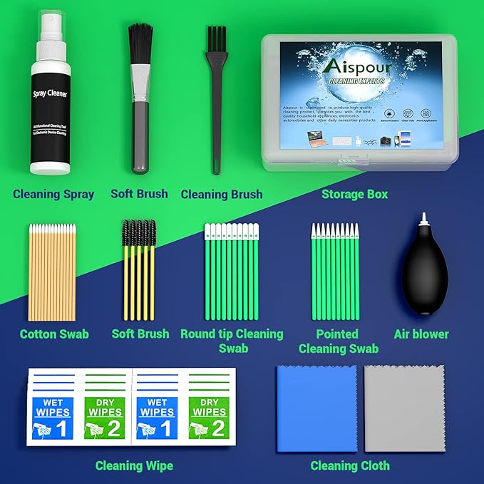 Phone Cleaning Kit, Phone Screen Cleaner, Cleaning Kit for iPhone Cell Phone Airpod, Cleaner Kit for iPhone Speaker Charging Port Cleaning Tool, Electronics Cleaning kit for Laptop USB C Lightning