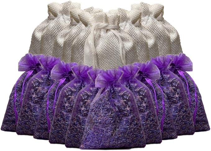 Professor Killamoth Cedar Chips and Lavender Sachets (20 Pack) - Stop Clothes Damage - Cedar and Lavendar Home Fragrance Sachets for Drawers and Closets