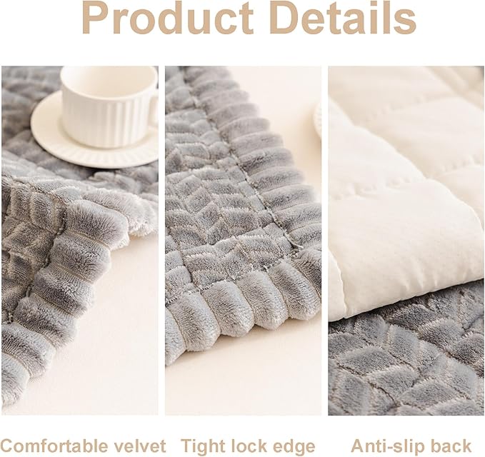 Pet Couch Cover Protector Sofa Covers for Pets Washable Non Slip Couches and Sofas Dog Mat (Grey, 27.6" x 82.7")