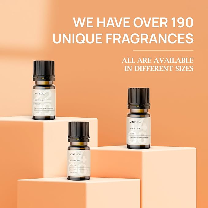 VINEVIDA Scent NO. 1318 Fragrance Oil - 10mL - Inspired by: Benjoin 19 Fragrance Oil for Candle Making - Made in USA Candle Scents Scents for Soap Making