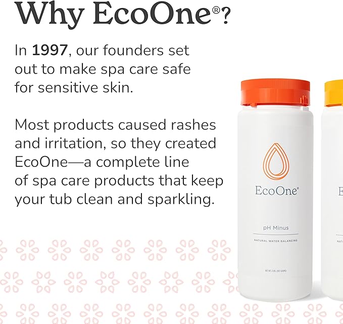 pH Minus by EcoOne | Natural Water Alkalinity Decreaser for Hot Tub & Pool Application | Chlorine-Free, Phosphate-Free Pool Alkaline-level Decreaser | Decreases Alkalaic Levels & Neutralizes pH, 2 Lbs