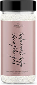 The Diamond Life Home Pink Cashmere Natural Carpet Powder – Apple, Warm Spices & Vanilla – Carpet, Mattress & Upholstery Freshener, Pet Odor Eliminator for Cat Litter & Dog Beds – Kid & Pet Safe