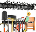 ELEAD 9-Pairs Heavy Duty Garage Tool Organizer Wall Mount Hooks, 48 Inches 730 lbs Garden Tool Organizer with Adjustable Hooks, Yard Tools Organizers for Garden, Yard, and Shed