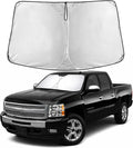 EcoNour Windshield Sunshade for Chevrolet Silverado 1500 2007–2013 | Custom Fit Front Window Sun Shade | Blocks Harmful UV Rays & Reduces Heat | Foldable Sun Visor with Storage Pouch