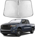 EcoNour Windshield Sun Shade Compatible for Dodge RAM 1500 2019–2026 | Pickup Truck Front Window Sunshade | Foldable 4-Layer Sun Visor Protector | UV & Heat Blocking | Keeps Cabin Cooler
