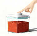 Cozey Daily Airtight Food Storage Container Pop Containers With Lids, Bpa Free for Spaghetti Cereal Flour Rice Kitchen Organizer (square 500ml / 0.5qt)