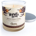 Vanilla Bean Scented Natural Soy Candle, Essential Fragrance Oils, 100% Soy, Phthalate & Paraben Free, Clean Burning, 9 Oz.