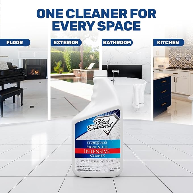 Black Diamond Stoneworks Stone & Tile Intensive Cleaner – Professional Deep Cleaner for Marble, Limestone, Travertine, Granite, Slate, Ceramic & Porcelain Tile – Acid-Free Concentrate (4-Gallons)