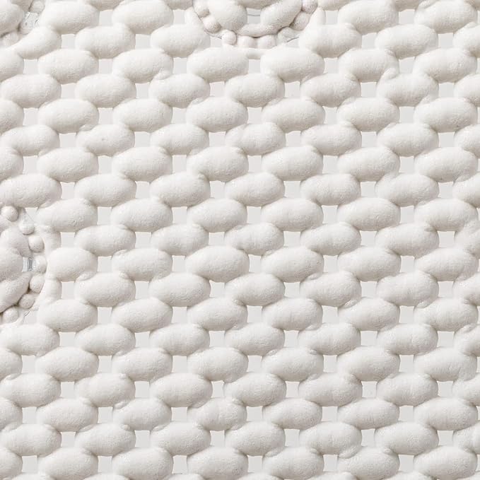 Duck Brand Clorox Cushioned Foam Bath Mat for Tubs, Non-Slip with Suction Cups, 17 Inches x 36 Inches, White (Pack of 4)