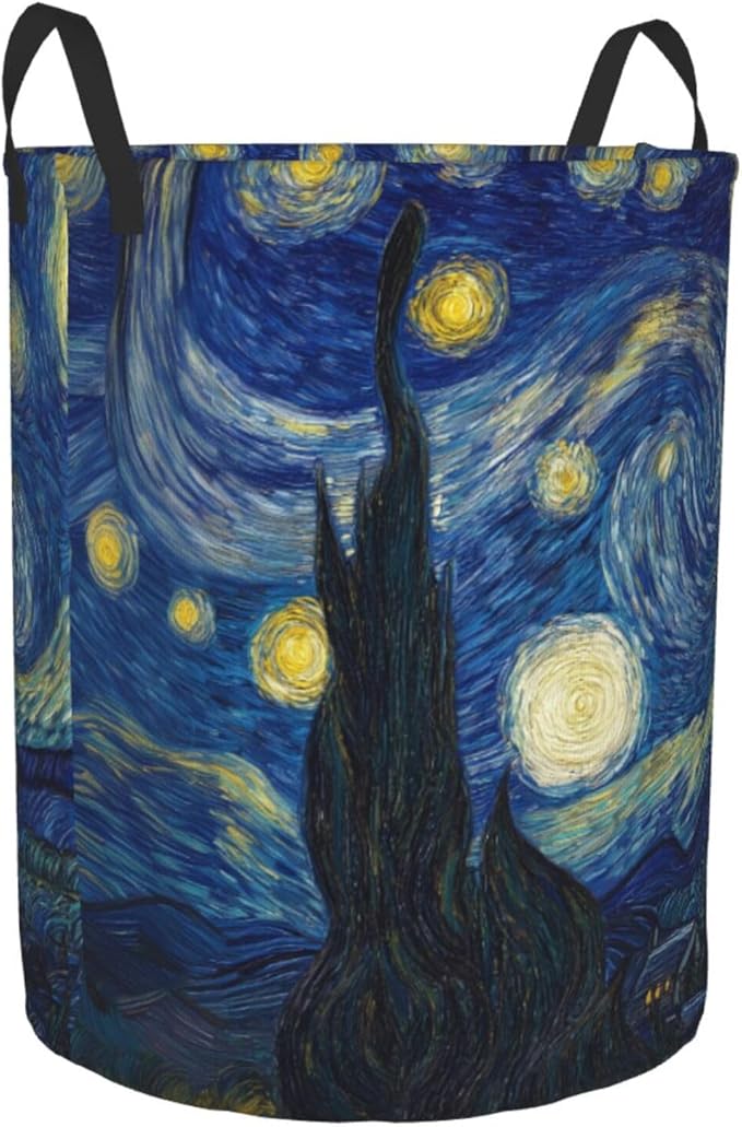 Starry Night Sky Laundry Basket Storage Bin Foldable Laundry Hamper Clothes Storage Bucket Organizer 19.6x15.7 Inch For Laundry Room/Bedroom/Bathroom
