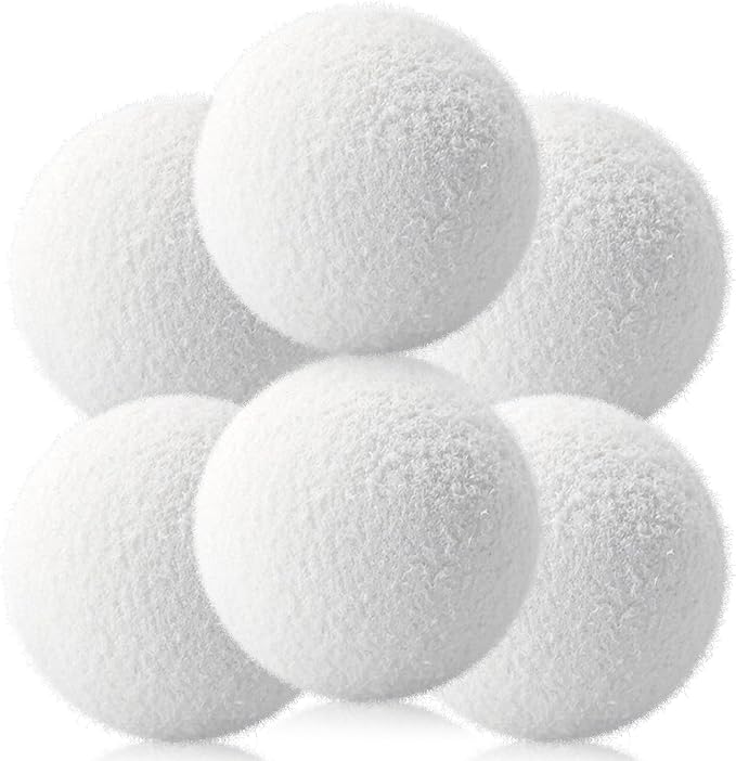6 Pack Scum Absorber Balls for Spas Hot Tub, 3 Inch Hot Tub Scum Absorber Ball, Reusable Pool Sponge Oil Scum Absorber, Hot Tub Spa Accessories, Keep Water Clean and Clear, Prolongs Filter Life