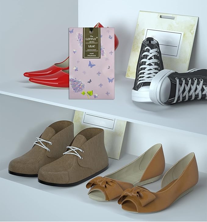 LIFFLY 14 Packs Lilac Scented Sachets Bag for Drawers and Closets