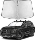 EcoNour Windshield Sun Shade Compatible for Hyundai Santa Fe 2019–2023 | SUV Front Window Sunshade | Foldable Sun Visor Protector | Blocks UV Rays & Keeps Cabin Cool