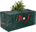 Christmas Tree Storage Bag, For 9ft Disassembled Xmas Tree, Heavy Duty Christmas Tree Storage Bag with Sturdy Handles, Tag Card Slot, Zipper, Dust-Resistant and Water-Resistant（Green）