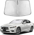 EcoNour Windshield Sun Shade Compatible for Infiniti Q50 2014–2024 | Sedan Front Window Sunshade | Foldable Sun Visor Shield | UV & Heat Blocking Protection