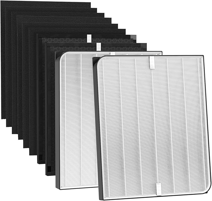Replacement Filters Set Compatible with 3000 AD3500 AD3500i, Includes 2 High-Efficiency Filter, 2 Carbon Filters, 6 Pre-Filters, Air Purifier Filters Replacement for Home Pet Owners