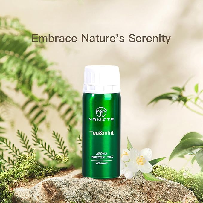 Tea Tree & Peppermint 3.38 Fl Oz Essential Oil Blend for Diffuser - Refreshing Mint and Fragrance of Tea Scented, Humidifier Oil for Office and Living Room