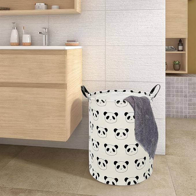 Round Laundry Hamper Storage Basket Laundry Organizer Hamper Storage Bins Clothes Box Nursery Hamper Gift Basket with Handles
