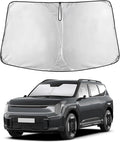 EcoNour Windshield Sun Shade for Kia EV9 2024–2026 | Front Window Sunshade | Foldable Car Sun Protector | Blocks UV Rays & Keeps Interior Cooler