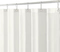 Biscaynebay Extra Long Fabric Shower Curtain Liner 72 Inch Width by 84 Inch Length, Ivory Water Resistant Bathroom Curtain, Rust Resistant Grommets Top Machine Washable