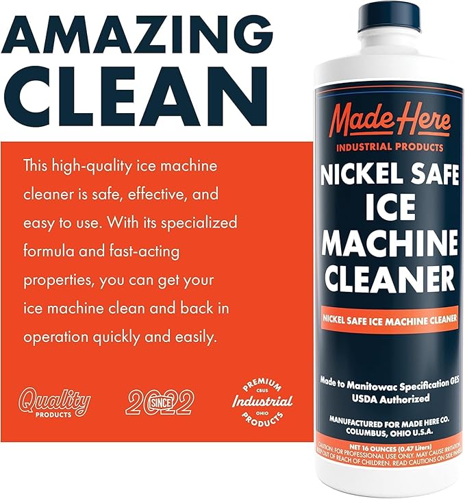 Made Here Co. Nickel Safe Ice Machine Cleaner and Descaler16 oz 2-Pack