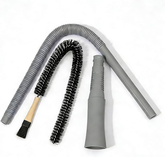 Dryer Vent Cleaner Kit，Dryer Vent Cleaning Vacuum Attachment，Fits All Vacuums，Dryer Vent Cleaning Vacuum Attachment，Universal Lint Dryer Attachment (grey)