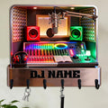Custom 2D Flat Print Designed Wall Hooks with a Music Producer Theme Personalzied Musician Names Key Storage Holder Radio Station Coat Rack Home Decor Gift for Culb Living Room Hallway Bedroom