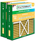 Filterbuy 22x24x5 Air Filter MERV 11 Superior Pet & Allergy Defense (2-Pack), Electrostatic Pleated HVAC AC Furnace Filters for Amana, Goodman, and Five Seasons (Actual Size: 22.06 x 23.94 x 5.25)