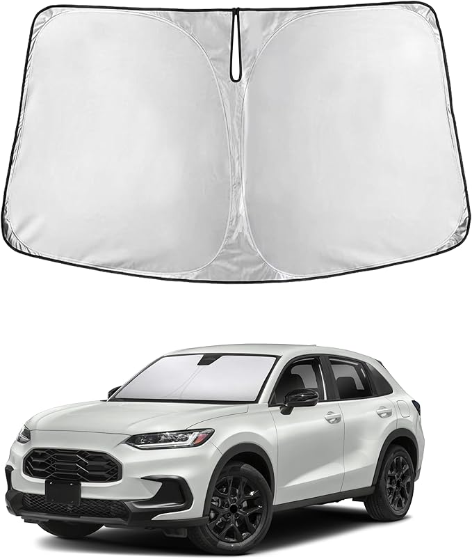 EcoNour Windshield Sun Shade Compatible for Honda HR-V 2023–2026 | SUV Front Window Sunshade | Foldable Sun Visor Protector | Blocks UV Rays & Reduces Interior Heat
