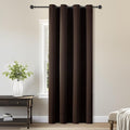 ChrisDowa Grommet Blackout Curtains for Bedroom - Thermal Insulated Room Darkening Curtains for Living Room (1 Panel Set, Brown,52W x 95L)