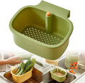 Corner Sink Strainer,Square Hanging Sink Corner Rack,Automatic Dumping Sink Strainer Basket,Faucet Sponge Storage Rack,Corner Sink Trash Catcher for Food Waste