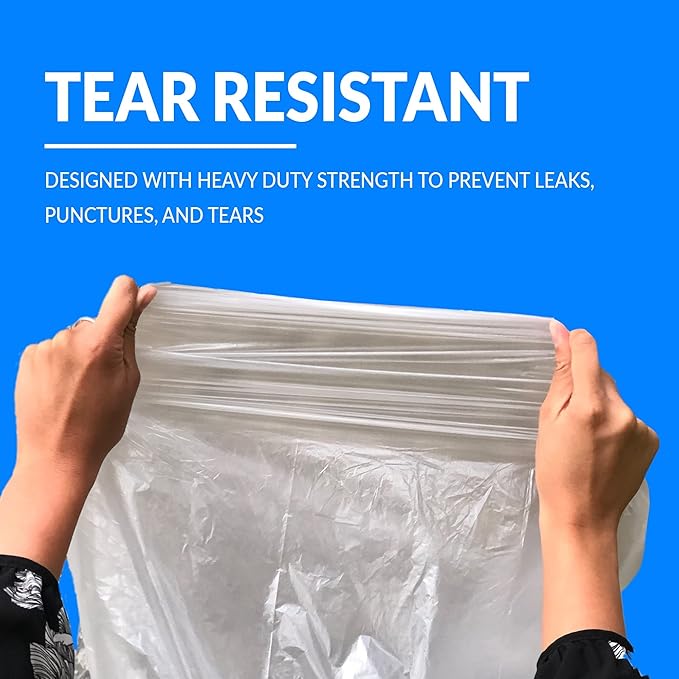 Reli. SuperValue 55-60 Gallon Trash Bags | 50 Count | Made in USA | Heavy Duty | Clear Multi-Use Garbage Bags