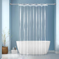 EurCross Small Extra Long Clear Shower Curtain Liner 60 inch Wide by 84 inches Length with 5 Magnet Weights and Hooks, 9G Premium PEVA See Through Small Plastic Shower Curtain 60x84